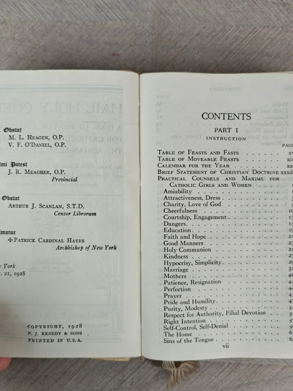 Hail Holy Queen Catholic Roman Missal For Girls And Women 1928 Rosary Prayers